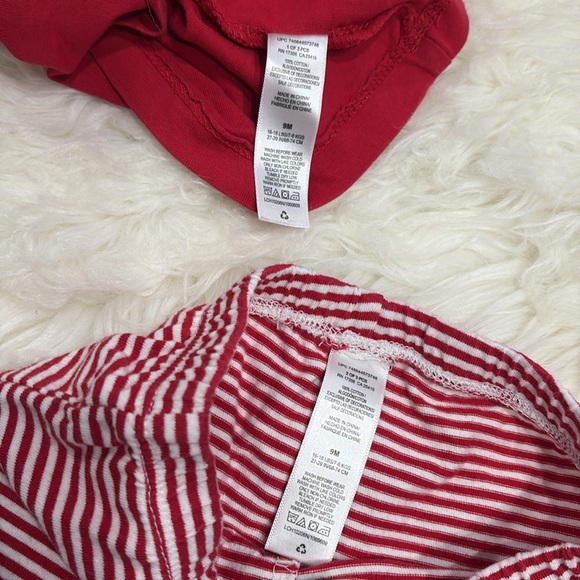 Little Me Baby’s "My First Christmas" 2 Piece Reindeer Set Red White Outfit 9M ! - Picture 5 of 10